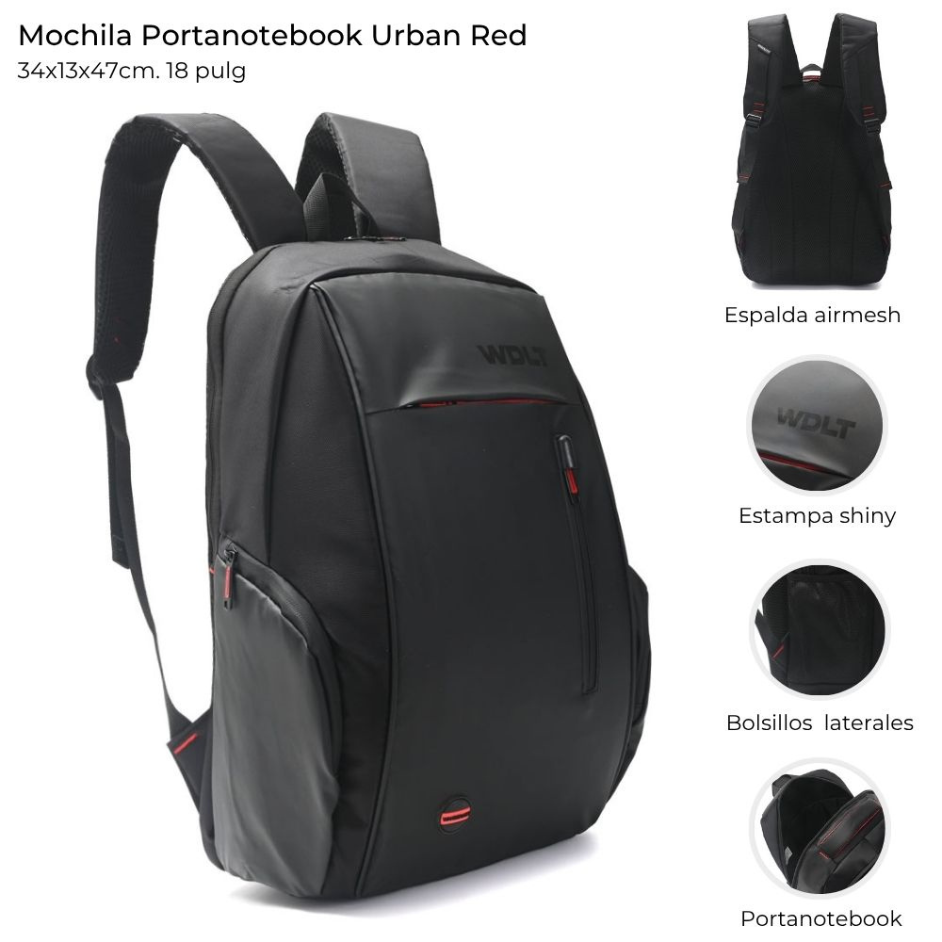 Mochila Portanotebook Urban Red